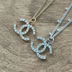 CC Silver or Gold Logo Necklace with chain